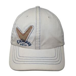 Callaway Golf U.S.A Slideback Baseball Cap White One Size Adjustable Embroidered